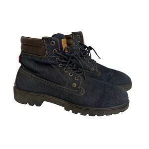 Levi Strauss & Co. Denim Boots Size 12 Blue Streetwear Fall Winter Urban Neutral